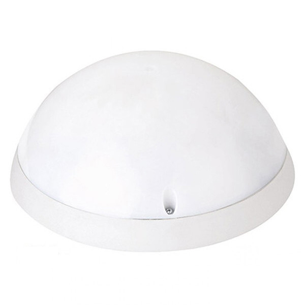 BES LED LED Plafondlamp met Bewegingssensor - Opbouw Rond 12W - Waterdicht IP54 - Helder/Koud Wit 6400K - 360° - Mat Wit Kunststof