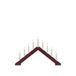Konstsmide Kerstverlichting/Moderne Kaars Boog/Donker Rood Gelakt Hout/Indoor Gebruik (IP20)/230V Indoor/9 Kaarsen met Heldere Lampen/Witte Kabel met Aan-Uit Schakelaar