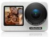 WOLFANG Seeker One White Waterdichte Actiecamera met 4K60fps Ultra HD-video, Dual Screen Kleurendisplay, 16 Voet Onder Water Camera, Live Streaming, Webcam, Stabilisatie met GO APE