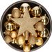 Bellatio Decorations kerstballen set - 34-dlg - goud - incl. piek - kunststof