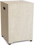Happy Cocooning Gasfles Cover Square - Bijzetset / Side Table - Travertin Look - 40x40x55 cm
