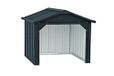 Duramax Garage voor robotmaaiers van metaal, gesloten, beschermt grasmaaiers en acculadingen, gemaakt van thermisch verzinkt staal, UV-bestendig carport voor robotmaaiers