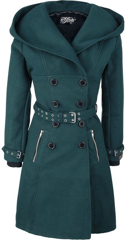 Vixxsin Dames Winterjas Decay petrol 4XL