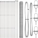 vidaXL - Zeshoekig gaashek met grondbevestiging - 25 x 1,5 m - Zilver
