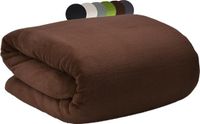 Beautissu Aurelia – Zacht Fleece Deken 150 x 200 cm – Fleece Plaid Donker Bruin