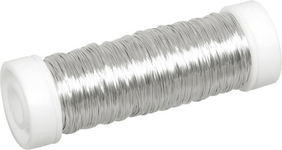 RAYHER 2405522 Sieradenhaakdraad, 0,30 mm ø, spoel 50 m, zilver