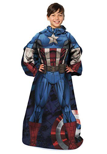 Marvel Captain America Comfortabele Deken met Mouwen - Jeugd - 48 x 48 inch