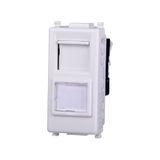 Elektronova Netwerkdoos RJ45 Cat.6 UTP wit compatibel Vimar Plana 2356