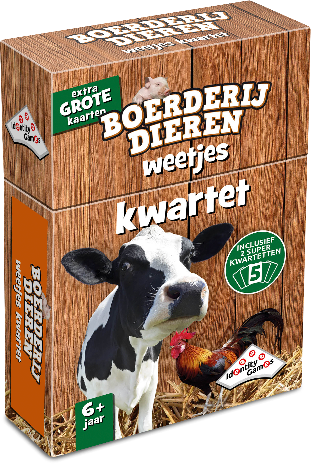 Identity Games Boerderijdieren Weetjeskwartet - Bordspel - Multicolor