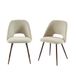 BAÏTA Set van 2 stoelen Elisabeth stof, beige, poten in eikenlook