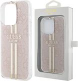 Guess - IML - 4G Gold Stripe hoesje voor iPhone 14 Pro Max - Roze