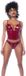 Mapale Mapalé Sexy Twee-delige Bustier Set - XL - Glanzend Wijnrood