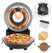 Pizzoven elektrisch - Pizzamaker voor binnen - 1200 W - 420 °C - Twee temperatuurregelaars - Pizzasteen - 30 cm - Klaar in 10 minuten - Zwart