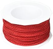 PRÄSENT C.E. Pattberg Mosel koord, 50 m gevlochten koord voor geschenken, pakjes, 2 mm breed, accessoires voor decoratie en knutselen, scheurvast decoratielint rood