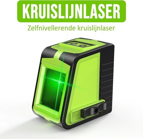 XEOD Kruislijnlaser - Groene laser - Magnetisch op te hangen - Bouwlaser- Waterpas