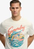 Superdry Maritime Loose T-shirt Heren Katoen Ronde Hals Korte Mouw XXXL Wit