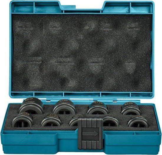 Makita E-16570 Impact Black krachtdoppenset 1/2 vierkant 9-delig