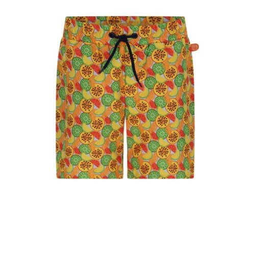 Just Beach zwemshort Poolday geel/groen/oranje