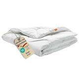 sleepling Basic 100 zomerdekbed 140 x 200 cm | licht zomerdekbed | Made in EU | Ökotex 100 | wasbaar op 60 graden | warmteklasse garantie | 100% fijne microvezel | wit