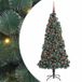 vidaXL Kunstkerstboom met verlichting en ballen set Groen 150 cm PET