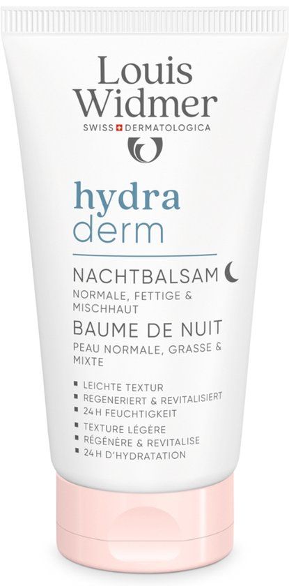 Louis Widmer Hydraderm Nachtbalsem - Vette & Gemengde Huid - 50 ml
