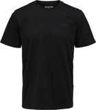 SELECTED HOMME Selected - Heren Tee SS Aspen Logo Tee - Zwart - Maat XXL