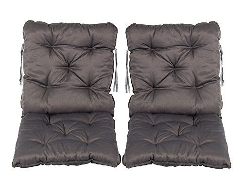 Meerweh Set van 2 rugkussens stoel - grijs