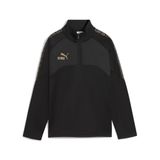 PUMA Trainingsshirt Kingwinter Kwartrits 2.0 - Zwart/goud Kids, maat 128 cm