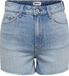 ONLY - ONLGABI EMBROIDERY HW RW SHORTS AZG DNM - Meisjes - Bermuda shorts - S - Medium Blue Denim