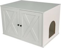 Relaxdays Kattenkast voor kattenbak - 50x80x53 cm - wit