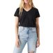 Levi's Boxy Vneck Tee Caviar Slub Maat: S