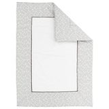 babybay Kruipdeken 135x100 cm, wit/parelgrijs sterren wit