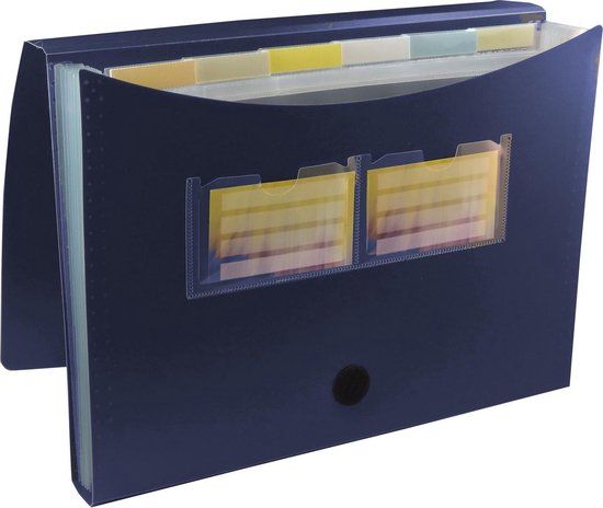 EXXO-HFP A4 Vakkenmap - 6 Tabs & 7 Vakken - Blauw