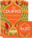 Pukka Three Ginger - 80 Tea Bags - Organic Herbal Tea - Ginger Tea - 4 x 20 Bags - Tea Value Pack