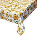 Bellatio Design Tafelzeil - Zonnebloemen print - Wit - 140x180 cm - PVC