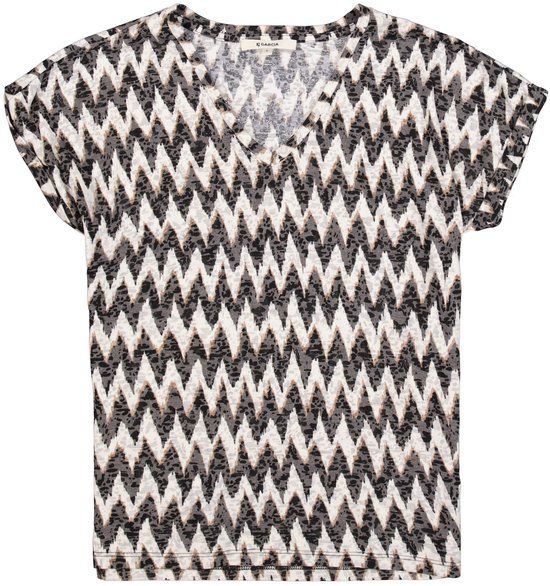 Garcia Dames Effen T-shirt Zwart Korte mouw