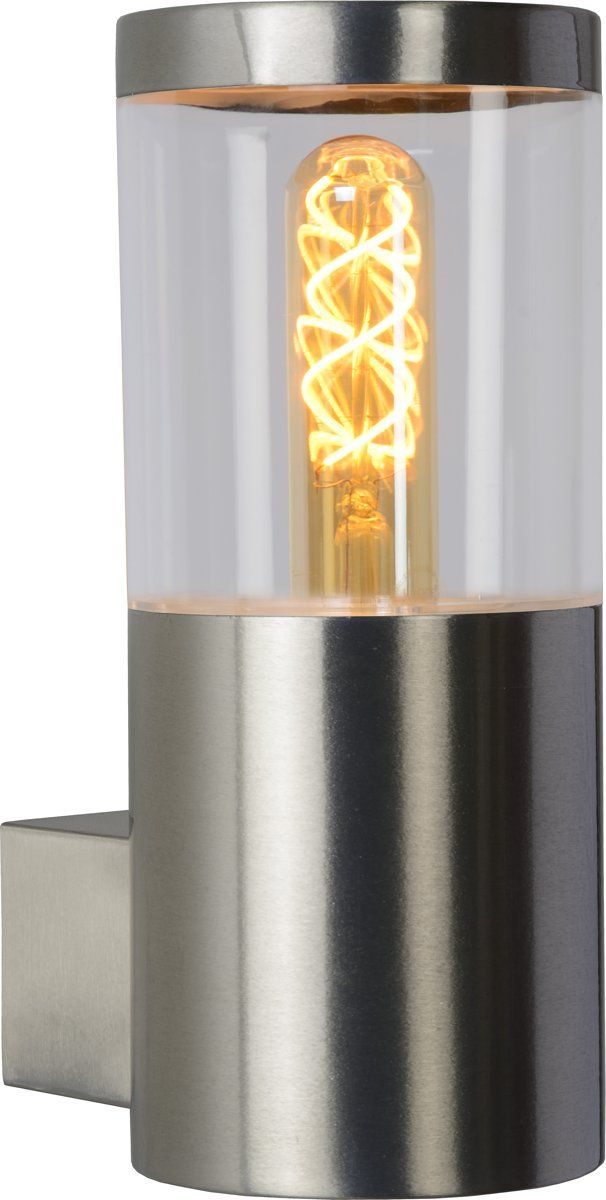 Lucide FEDOR - Wandlamp Buiten - E27 - IP44 - Mat chroom - Zilver