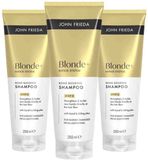 John Frieda Blonde+ Repair Bond Building Shampoo - 3 x 250 ml - Voordeelverpakking
