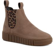Tamaris Dames Chelseaboot 1-25403-43 3Z9 Beige Leer Maat 39