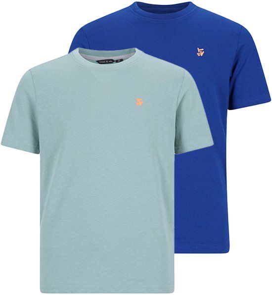 Tygo & vito T-shirt - lichtblauw/hardblauw (set van 2)