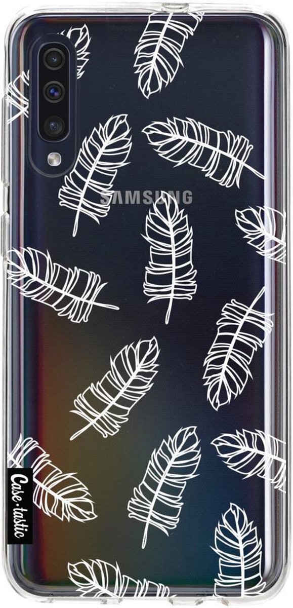 Casetastic Samsung Galaxy A50 (2019) hoesje Feathers Outline Smartphone Hoesje softcover case