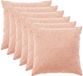 vidaXL Kussensloop 6 stuks HEERLEN Roze 80 x 80 cm Bouclé