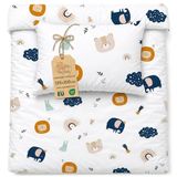 Totsy baby Dekbedovertrek Baby 100x135 cm Katoen Dekbedhoes Kind Bed Set Dekbedzak Kussensloop 60x40 cm Oeko-Tex