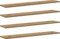 vidaXL Boekenplank - 3-laags - 4 stuks - 100 x 20 x 1,5 cm - Bewerkt hout - Artisan eik
