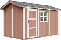 Timbela M914-REDWOOD RED - Tuinhuis - Zadeldak - Dakshingles - Rood - Met vloer