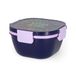 Legami Lunchbox, sterren, 1 vork, 1 dienblad met vakken, 1 afneembare kruidenhouder, inhoud 1700 ml, 19 x 10,7 x 19 cm