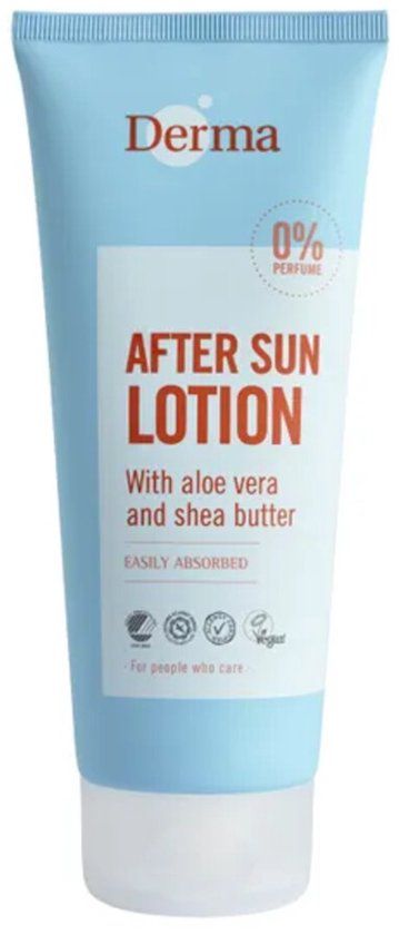 Derma After Sun Lotion 200 ml - Aftersun met Aloe Vera Shea Butter en Glycerine - Parfumvrij - AllergyCertified