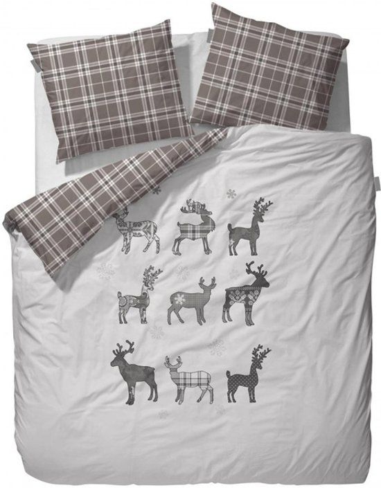 Vanezza Elroy Dekbedovertrek - Flanel - Tweepersoons - 200x200/220 cm - Mocca - 8715944458191