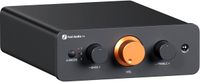 Fosi Audio P4 - Mini Préamplificateur avec 3 entrées RCA - Préampli pour Amplificateurs/Subwoofers Actifs/Enceintes