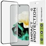 Techsuit Film de protection d'écran pour Huawei P60, Verre Trempé, Full Glue, 111D, Noir